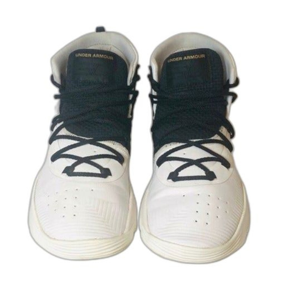 Under Armour Curry 3Zero White Black High Top Sneakers Size 7.5